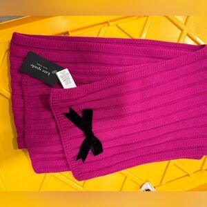 Kate Spade Fuchsia Scarf with Black Accent
